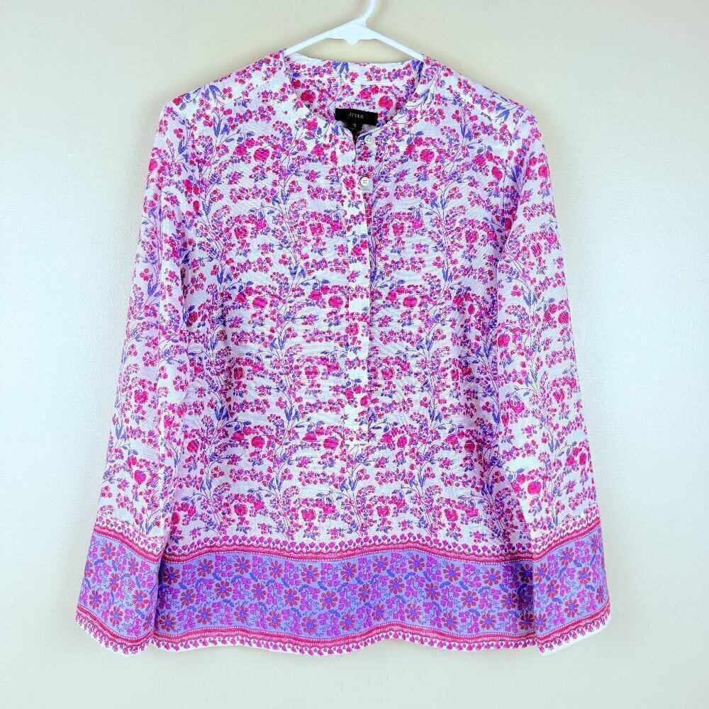 NWOT J.Crew Boho Border Print Cotton Tunic Blouse – Women’s Small